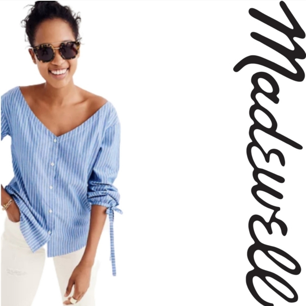 Madewell Morningview Tie-Sleeve Shirt